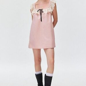 Kimchi Blue Rebecca Lace Trim Mini Dress